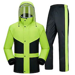 rain suit for men women, lightweight waterproof raincoat jacket and trousers sets windproof hooded rain gear work wear, rainwear for running walking Lightinthebox