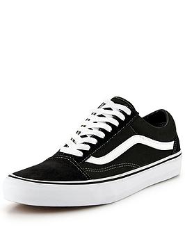 Vans Old Skool - Black/White, Black/White, Size 9, Men