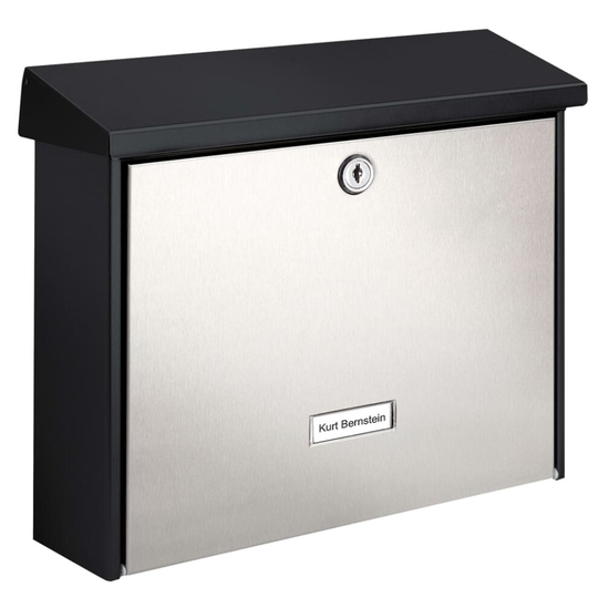 BURG-W?CHTER Letterbox London 6867 B+S Stainless Steel Silver Mail Post Box