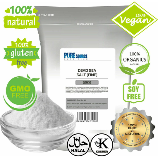(10Kg) Dead Sea Salt Fine Organic FCC Food Grade Natural