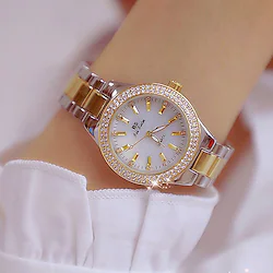 Quartz Ladies Wrist Watches for Women Dress Gold Crystal Diamond Watches Analog Quartz Luxury Stainless Steel Silver Clock Lightinthebox