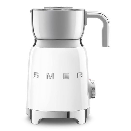Smeg 50's Retro Style Aesthetic MFF01WHUK Milk Frother White