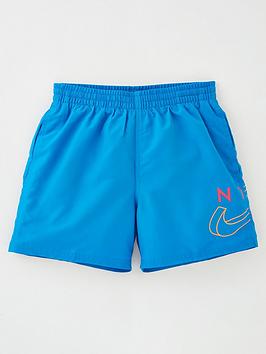 Boys, Nike Split Logo Lap 4" Volley Swim Short - Blue, Blue, Size Xl=13-15 Years