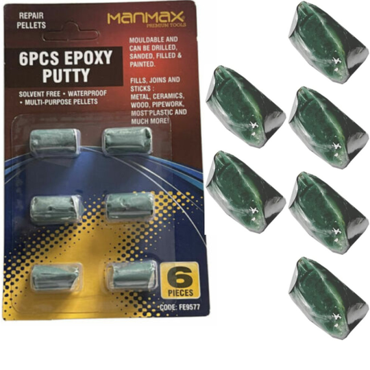 6pcs Epoxy Putty Multipurpose Repair Pellets Wood Metal Ceramic Plastic Waterproof