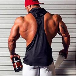 Men's Running Tank Top Workout Tank Pocket Sleeveless Top Athletic Casual Cotton Breathable Quick Dry Moisture Wicking Fitness Training Bodybuilding Sportswear Activewear Solid Colored Black Green Lightinthebox
