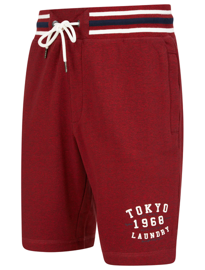 Jogger Shorts Prog Motif Brushback Fleece Grindle Jogger Shorts in Red -Tokyo Laundry / S - Tokyo Laundry