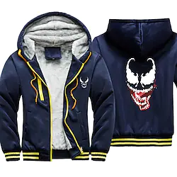 Inspired by Venom Venom Hoodie Anime Outerwear Anime Graphic Outerwear For Men's Women's Unisex Adults' Hot Stamping 100% Polyester Casual Daily Lightinthebox