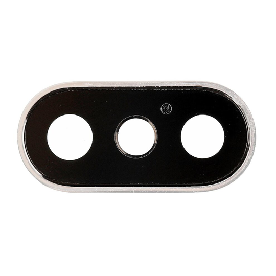 For iPhone X - Rear Camera Lens With Holder - Silver