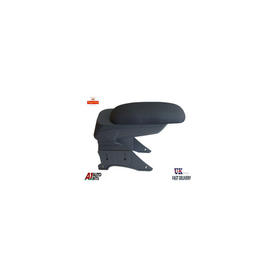 BLACK CAR ARMREST CENTRE CONSOLE SLIDING FOLDING UNIVERSAL NEW BOXED