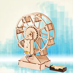 3D Wooden Puzzle Hand Crank Music Box Toys-DIY Wood Craft Kit-Creative Gift for Boys Girls Adults Kids When Christmas/Birthday (Ferris Wheel Wood Color) Lightinthebox