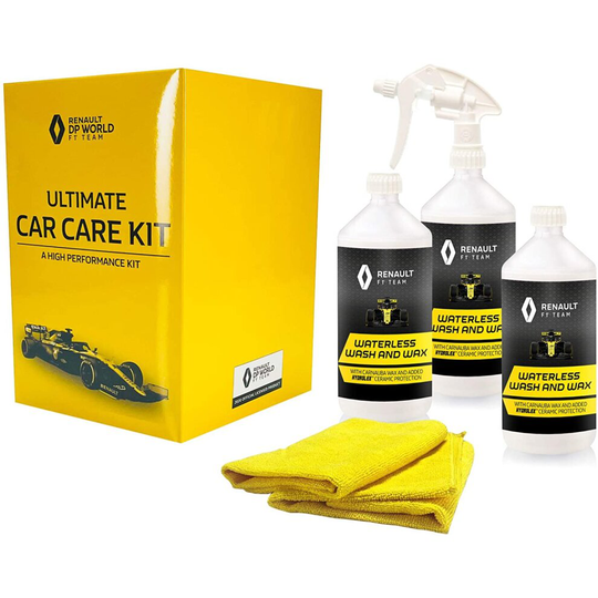 Renault F1 Car Cleaning Kit with Gift Box 3 x 1L, 1 x Trigger, 2 x MF