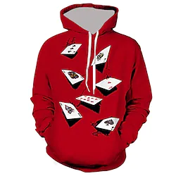 Inspired by Heart of The Cards Playing Cards Poker Hoodie Cartoon Manga Anime Graphic Street Style Hoodie For Men's Women's Unisex Adults' 3D Print 100% Polyester Lightinthebox