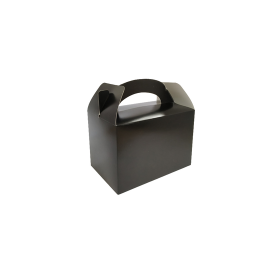 (PLAIN-Black) 20 x Party Boxes Children Kids Food Loot Lunch Gift Bags Birthday Cake Box