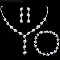 Jewelry Set Bracelet For Women's Crystal Pearl Party Wedding Gift Alloy / Pearl Necklace / Engagement / Valentine Lightinthebox