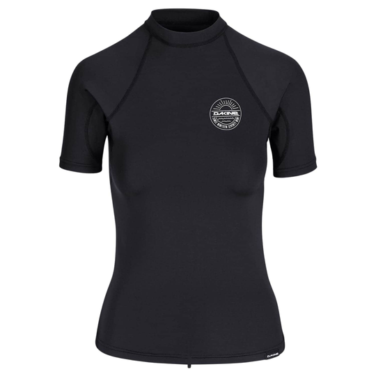 Dakine Womens Flow Snug Fit Short Sleeve Rash Vest - Black