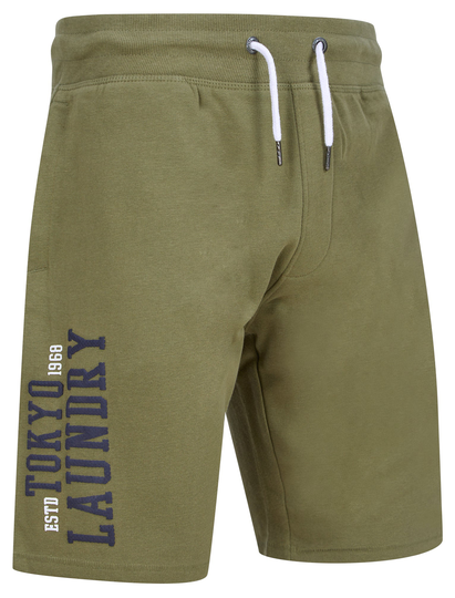 Jogger Shorts Siding Multi-Pocket Brushback Fleece Jogger Shorts in Deep Lichen Green - Tokyo Laundry / S - Tokyo Laundry