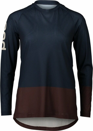 POC MTB Pure LS Women's Jersey Turmaline Navy/Axinite Brown M