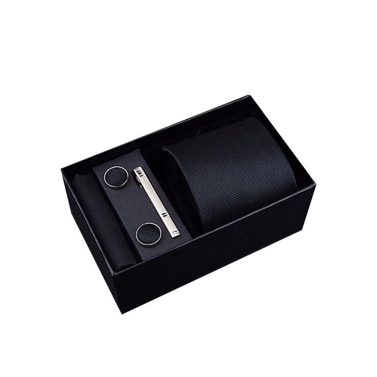 Gift Box Mens Ties Hankie Cufflinks Sets Neckwear Paisley Cravats Striped Necktie for Men Wedding Party accessories