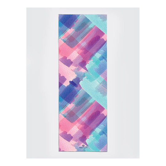 (Pastel Strokes) Yoga Studio Designed Yoga Mat Grip Dot Towel