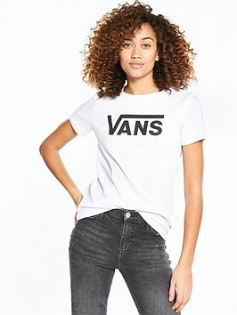 Vans Flying V Crew T-Shirt - White, White, Size S, Women