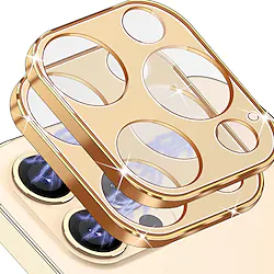 [2PCS] Metal Camera Lens Protector Full Coverage Compatible for iPhone 14 13 12 Pro Max mini 11 Pro Max Tempered Glass Shock Water-Proof Shatter Scratch-Resistant Case Friendly Lightinthebox