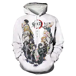 Inspired by Demon Slayer Kochou Shinobu Tomioka Giyuu Rengoku Kyoujurou Hoodie Cartoon Manga Anime Front Pocket Graphic Hoodie For Men's Women's Unisex Adults' 3D Print 100% Polyester Lightinthebox