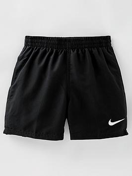 Nike Boys Nike Essential Lap 4 Inch Volley Short - Black, Black, Size S=8-10 Years