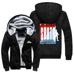 Inspired by My Hero Academia Todoroki Shoto Hoodie Anime Outerwear Anime Graphic Outerwear For Men's Women's Unisex Adults' Hot Stamping 100% Polyester Casual Daily Lightinthebox