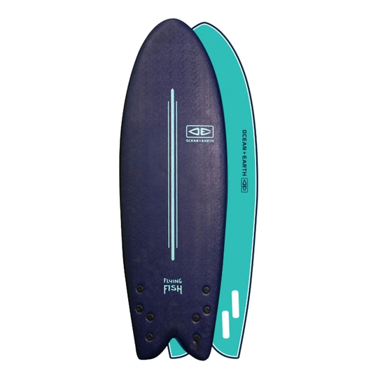 Ocean and Earth Ezi-Flying Fish Quad Softboard Surfboard Midnight Blue