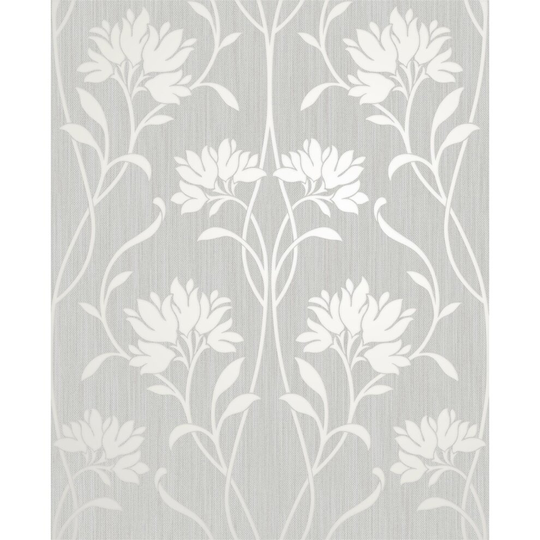 Fine Decor Florence Floral Grey Wallpaper
