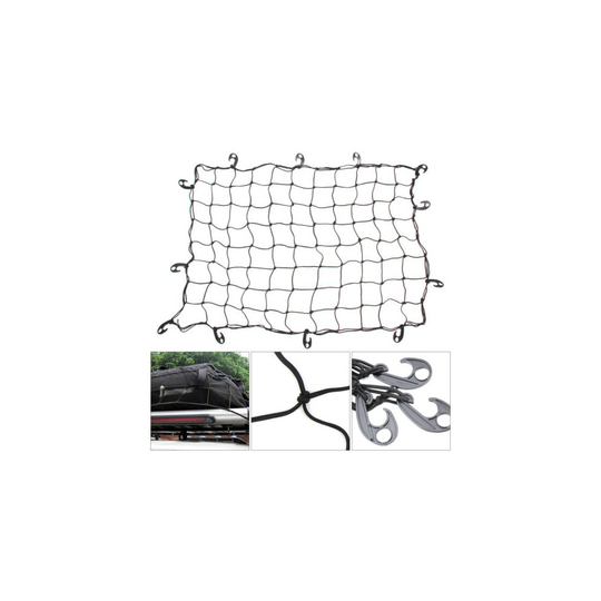 LARGE CARGO NET CAR VAN TRUCK TRAILER 12 HOOKS BUNGEE CORD ATV RACKS NETS NEW