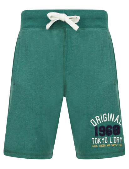 Jogger Shorts OG Tokyo Motif Brushback Fleece Jogger Shorts in Spruce Green Marl - Tokyo Laundry / S - Tokyo Laundry