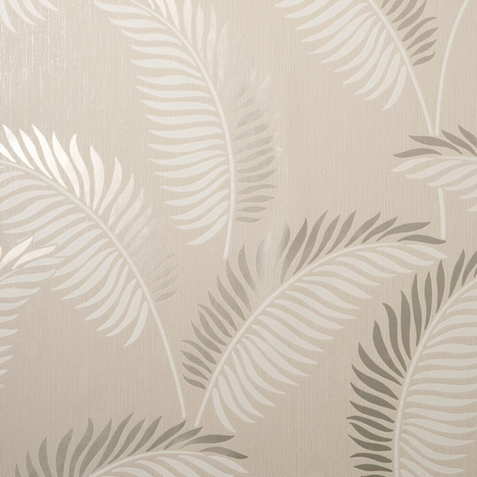 Fine Decor Cascade Leaf Cream Gold Wallpaper FD42838