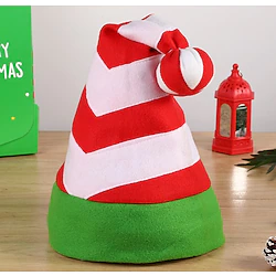 Santa Suit Santa Claus Hat Christmas Hat Men's Cosplay Christmas Masquerade Christmas Eve Festival / Holiday Cloth Green / Red Men's Women's Easy Carnival Costumes Lightinthebox
