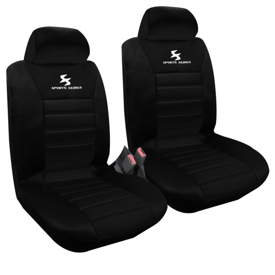 WOLTU Car Van Seat Covers Front Pair black Universial for Cars Vans and MPVs