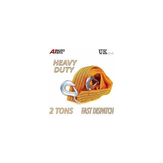 2 TONNE 2T 3.6M Tow Towing Pull Rope Strap Heavy Duty Road Recovery Car Van +bag
