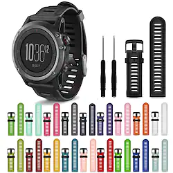 1 pcs Smart Watch Band for Garmin Fenix 7X / 6X / 5X / 3 Sapphire Fenix 6X Pro / 5X Plus / 3 HR Silicone Smartwatch Strap with Removal Tool Breathable Sport Band Replacement Wristband Lightinthebox