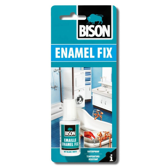 1 x 6305648 Bison Enamel Fix Repair White 20ml