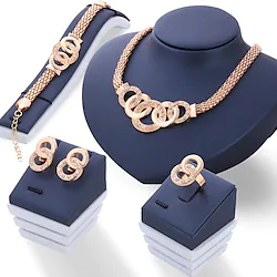 Jewelry Set For Women's Party Wedding Daily Rhinestone Chrome Lightinthebox