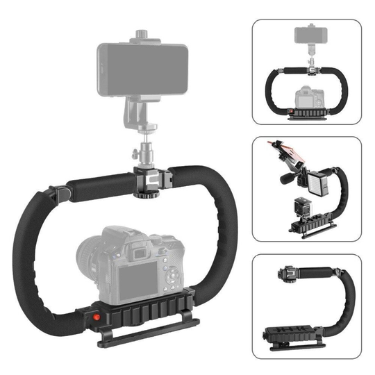 (Type) Action Stabilizer Grip, Flash Bracket Holder Handle, Professional Video Accessories For Dslr, Dv Camera, Camcorder Smartphones