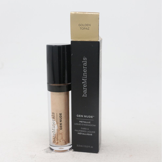 (Golden Topaz) Bareminerals Gen Nude Metallic Liquid Eyeshadow 0.11oz/3.3ml New With Box