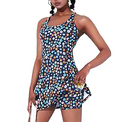 Women's Tennis Dress With Pockets Quick Dry Moisture Wicking Sleeveless Dress With Inner Shorts Floral Summer Gym Workout Tennis Golf / Lightweight Lightinthebox