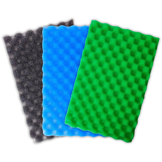 (42" x 21") Aquacadabra Pond Filter Foam Set x3 Fine, Medium, Coarse