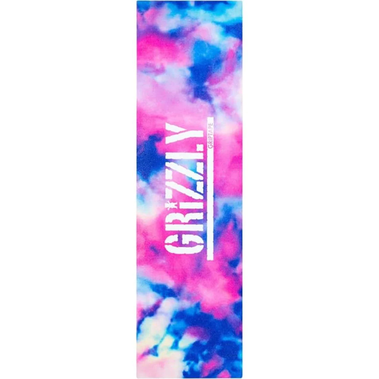 Grizzly Dye Tryin Skateboard Grip Tape - Pink Blue