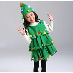 Christmas Trees Dress Hat Girls' Christmas Christmas Carnival Masquerade Christmas Eve Kid's Party Christmas Polyester Dress Hat Lightinthebox