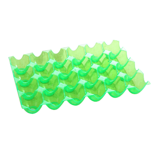 Set of 2 Kitchen Plastic Egg Storage Boxes Eggs Holder Eggs Trays 24 Grid Green
