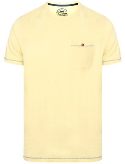T-Shirts Coco Cotton Jersey Slub T-Shirt with Pocket In Pale Yellow - South Shore / S - Tokyo Laundry