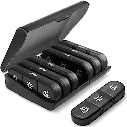 Weekly Pill Organizer 3 Times a DayPortable Travel Pill Box 7 Day with Large Pill Containers Light-Proof Pill Case for Vitamins Lightinthebox