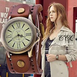 Wrist Watch Quartz Watch for Women Men Analog Quartz Retro Vintage Metal PU Leather Strap Band Lightinthebox