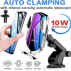 Wireless Car Charger Mount R2 Car Automatic Induction Charging Mobile Phone Holder Suction Cup Air Outlet 2 In 1 Fast Charging Holder for iPhone 13/13 Pro/12/12 Pro Samsung S21 /S20 /S10 /Note10 Lightinthebox